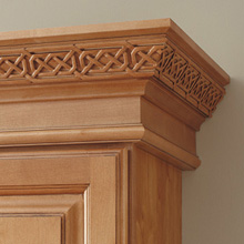crown moulding featuring intricate woven celtic patterns