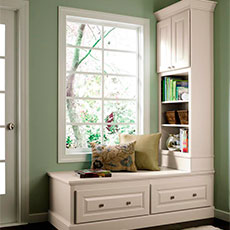 Custom cabinetry allows you to add built-in cabinets anywhere you desire. 