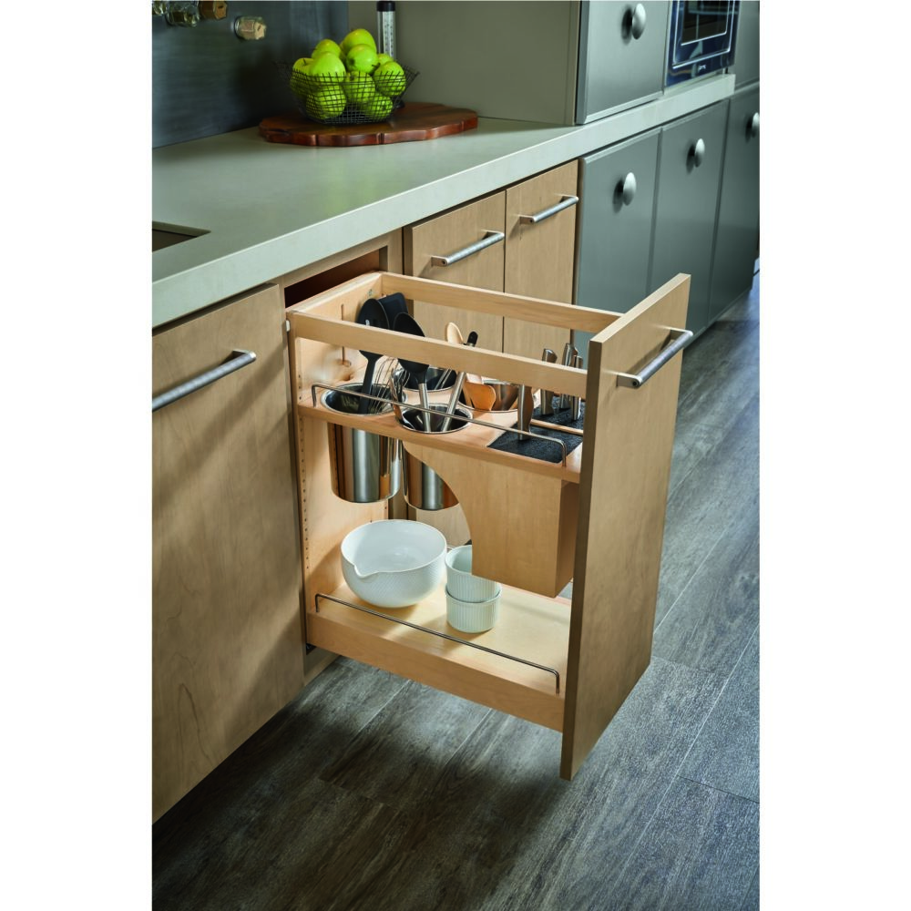 Must-Have Storage Pull Out Knife Block and Utensil Holder