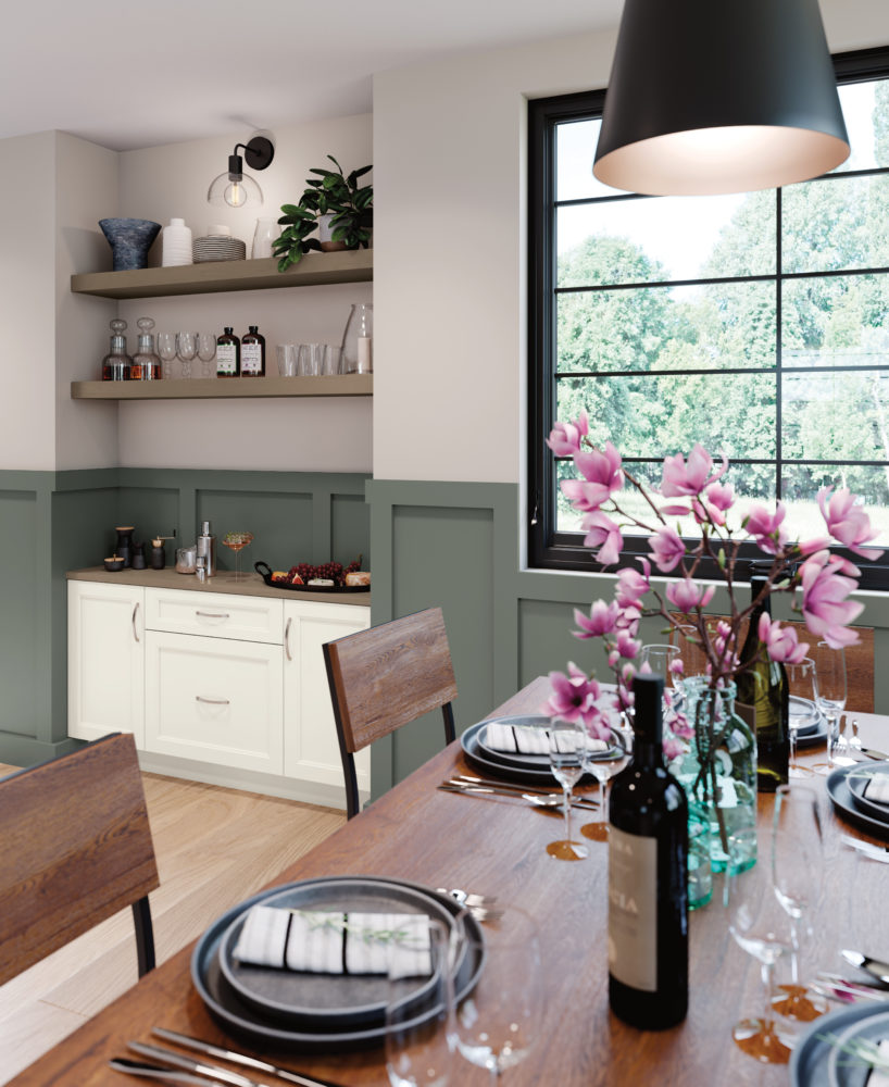 Dining Room Floating Shelves