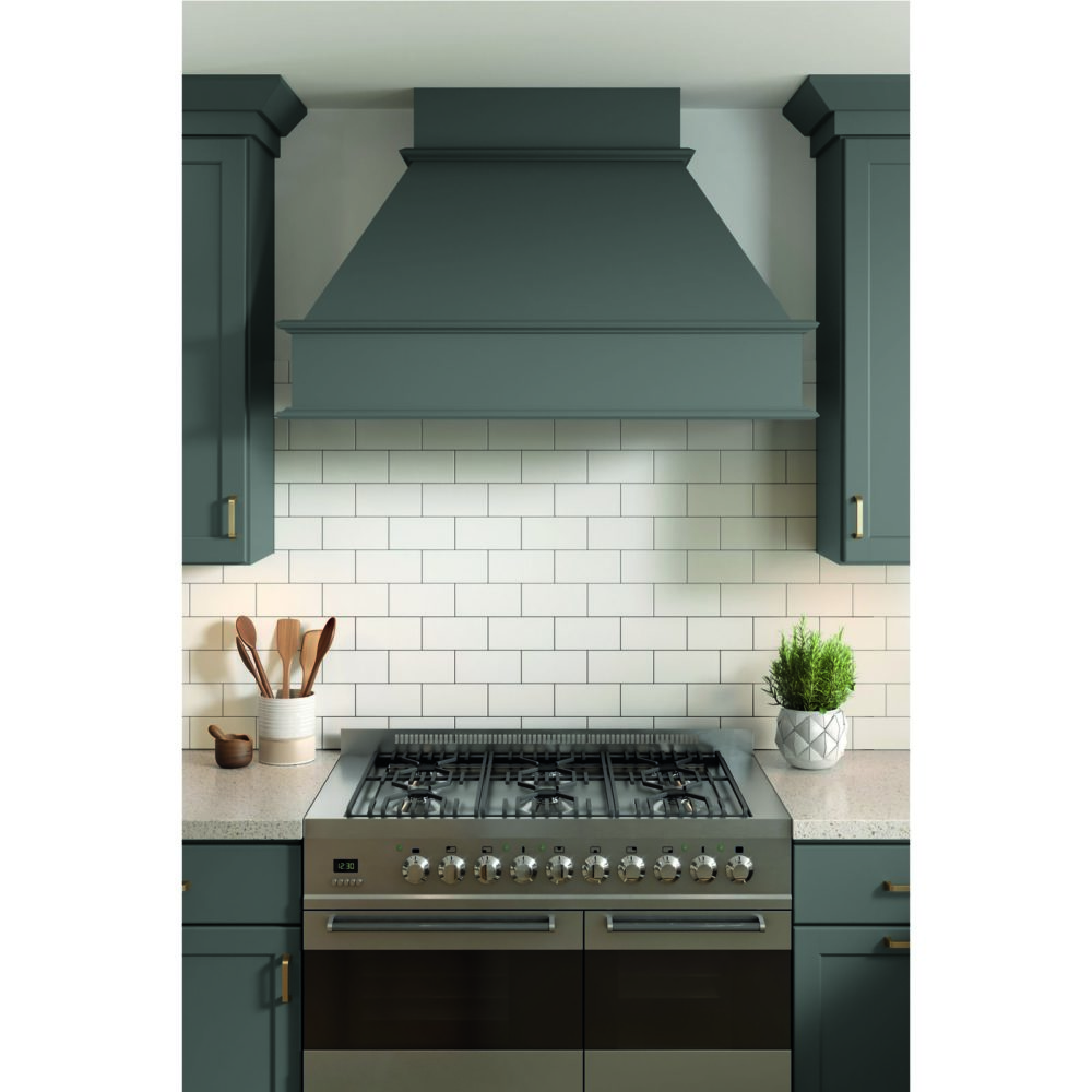 Square Wood Kitchen Range Hood