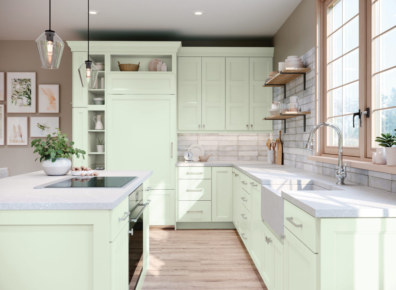 Fleeting Green Cabinet Finish from Decora Cabinets